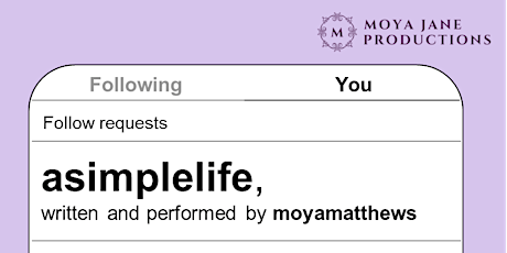 asimplelife, written and performed by moyamatthews primary image