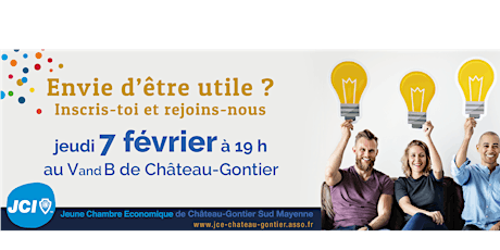 Imagem principal do evento Soirée découverte - Jeune Chambre Economique de Château-Gontier Sud-Mayenne