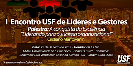 Imagem principal do evento 1º Encontro USF de Líderes e Gestores