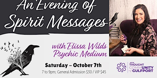 Image principale de An Evening of Spirit Messages with Elissa Wilds