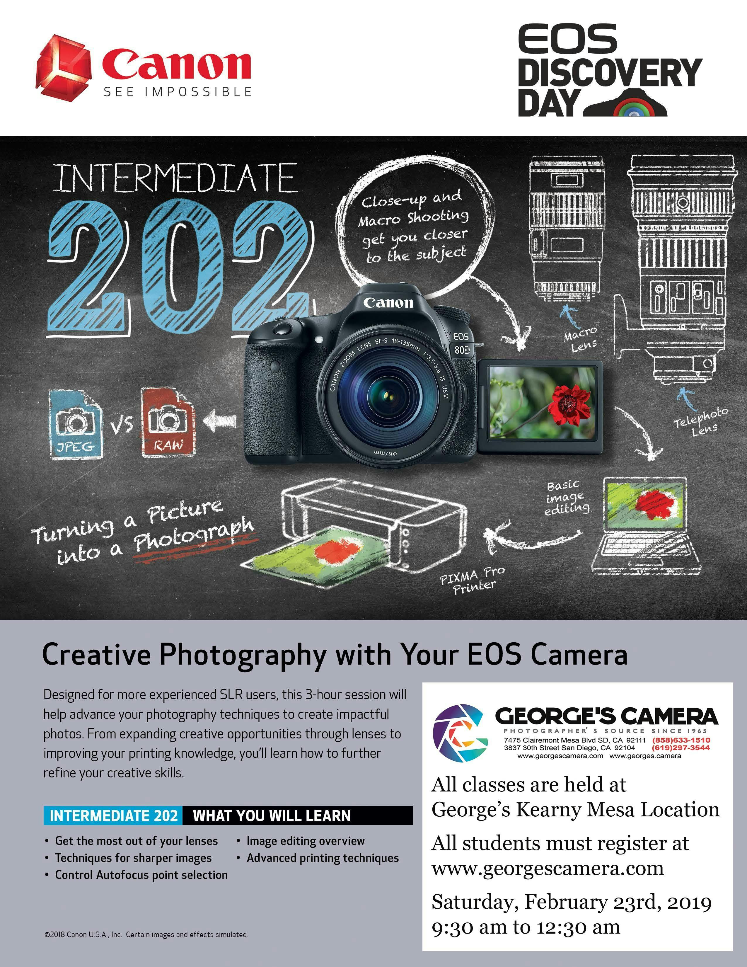 EOS Discovery Day Intermediate 202: Creative Photography with your EOS Camera
