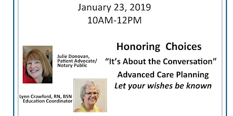 Community Education - Honoring Choices - Advanced Care Planning