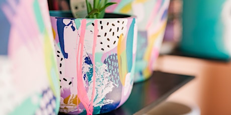 Paint a Pot and Sip Workshop with Coral and Blush - Strathalbyn primary image