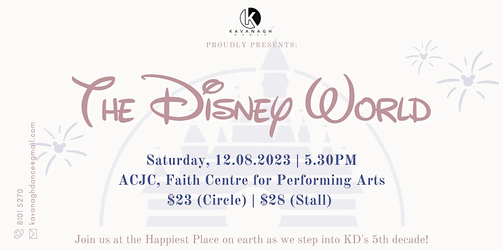 The Disney World - KD Concert 2023 Tickets, Sat 12 Aug 2023 at 17:30 |  Eventbrite