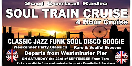 London Soul Train Cruise (End of  Summer Special)Jazz Funk Soul  Boat Party primary image