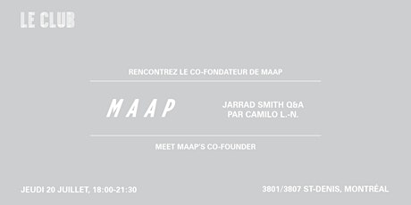 Primaire afbeelding van MAAP Co-Founder Meet and Greet