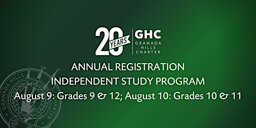 2023-24 Independent Study Annual Registration primary image