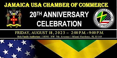 Imagen principal de Jamaica USA Chamber of Commerce 20th Anniversary Celebration