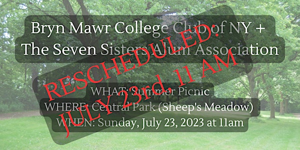 Bryn Mawr and The Seven Sister Alum Picnic in Central Park