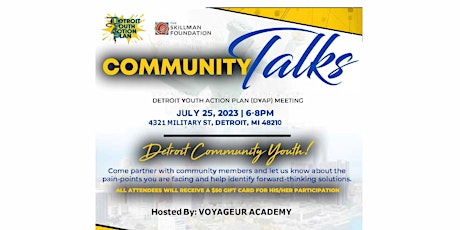 Primaire afbeelding van Community Talks DYAP District 6 hosted by Voyageur Academy