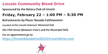 Hauptbild für Lincoln Community Blood Drive