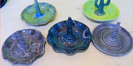Make-a-Ring Dish on a Pottery wheel bachelorette