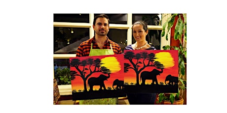 Autumn Bucket List-Glow in the dark on canvas for couples-paint with Marian