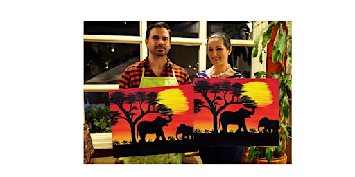 Autumn Bucket List-Glow in the dark on canvas for couples-paint with Marian  primärbild