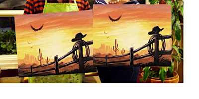 Blazing Sunset- Canvas bachelorette party - paint with Marian primary image