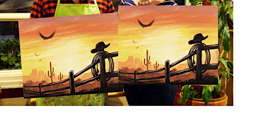 Imagem principal de Blazing Sunset- Canvas bachelorette party - paint with Marian