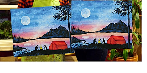 Imagem principal de Camping at the Lake- Canvas bachelorette party - paint with Marian
