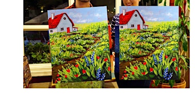 Cottage in the Meadow- Canvas bachelorette party - paint with Marian  primärbild