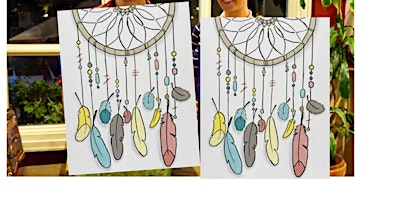 Dream Catcher- Canvas bachelorette party - paint with Marian primary image