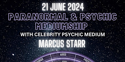 Primaire afbeelding van Paranormal & Psychic Event with Celebrity Psychic Marcus Starr @ Cambridge