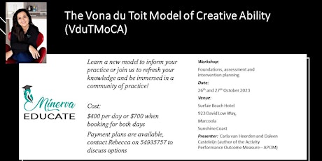The Vona du Toit Model of Creative Ability (VduTMoCA) primary image