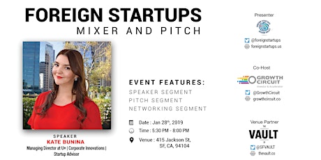 Foreign Startups Mixer n Pitch primary image