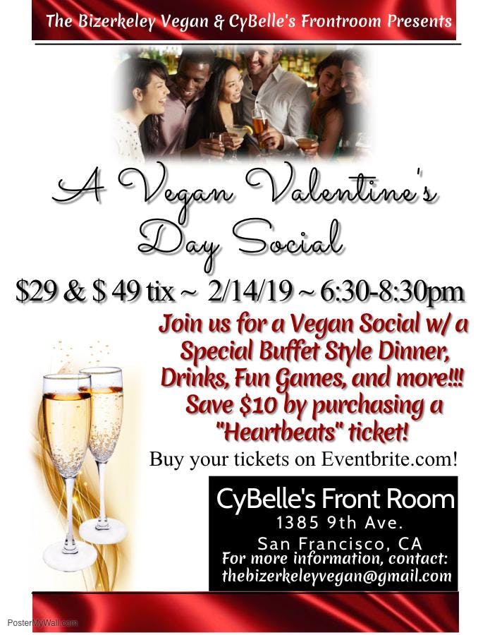 Vegan Valentine S Social At Cybelle S Front Room At