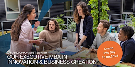 Imagem principal de Onsite Info Event Executive MBA in Innovation & Business Creation