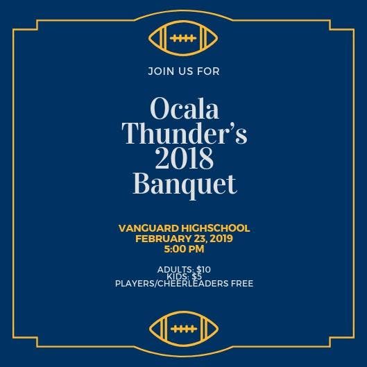 Ocala Thunder Football And Cheer Banquet 24 Feb 2019