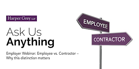 Employer Webinar: Employee vs. Contractor – Why this distinction matters primary image
