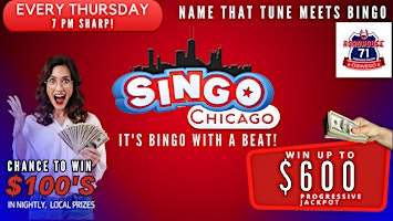 Primaire afbeelding van SINGO - Music Bingo @ Roadhouse 71 Oswego