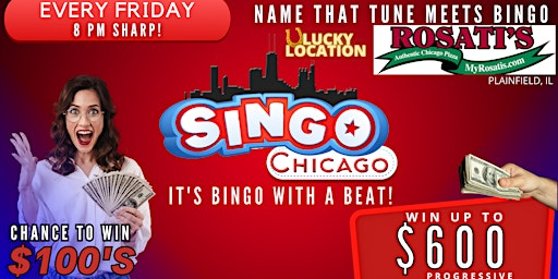 Imagem principal do evento SINGO - Music Bingo @ Rosati's Plainfield