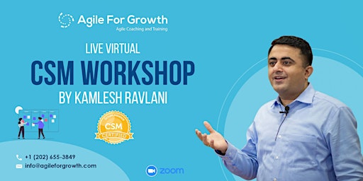 Primaire afbeelding van Certified Scrum Master Training CSM Workshop by Kamlesh Ravlani, Mar 30-31