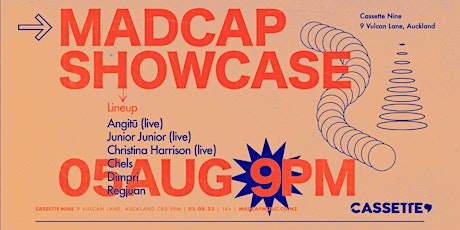 Imagem principal do evento Madcap Showcase ft. Junior Junior, Angitū, Christina Harrison & friends