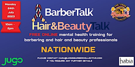 Primaire afbeelding van BarberTalk / Hair&Beauty Talk ONLINE - NATIONWIDE - Mon 24th July '23
