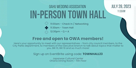 Imagen principal de OWA In-Person Town Hall