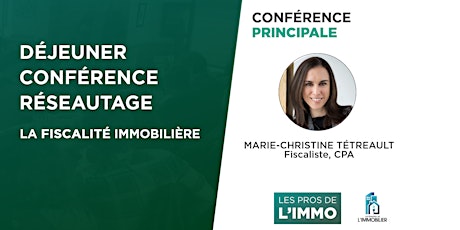 Déjeuner-conférence: La fiscalité en immobilier primary image