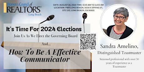 2024 Governing Board Elections and Toastmaster Speaker Showcase primary image