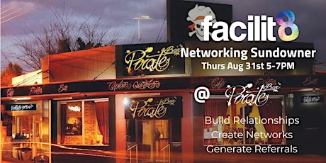 Hauptbild für Facilit8 Business Networking Sundowner - 31st August
