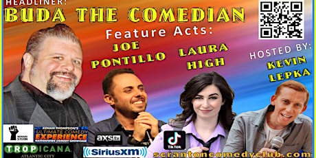 Imagen principal de Scranton Comedy Club Aug 12th  Show - Headliner: Buda The Comedian