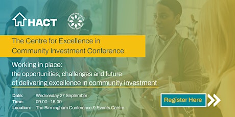 Imagem principal de The Centre for Excellence in Community Investment conference 2023