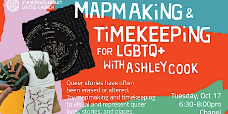 Mapmaking & Timekeeping Workshop for LGBTQ+ w/ Ashley Cook primary image