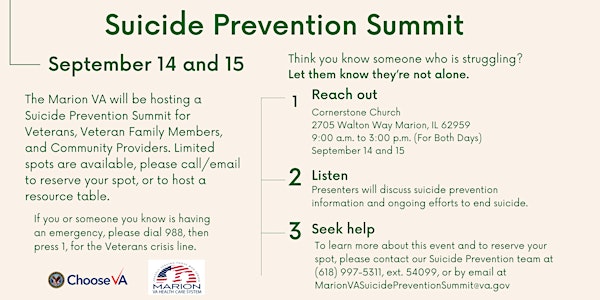 Marion VA Health Care System - Veteran Suicide Prevention Summit
