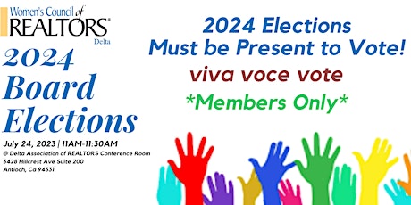 Imagen principal de Women's Council of REALTORS Delta 2024 ELECTIONS