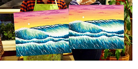 Electric Wave- Canvas bachelorette party - paint with Marian