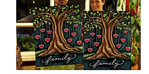 Image principale de Family Tree- Canvas bachelorette party - paint with Marian
