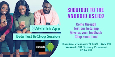 Africlick App Beta Test & Chop Session primary image