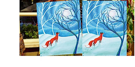 Fox in the Forest- Canvas bachelorette party - paint with Marian