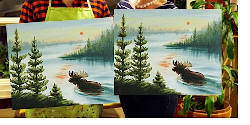 Imagem principal do evento Moose Lake- Canvas bachelorette party - paint with Marian