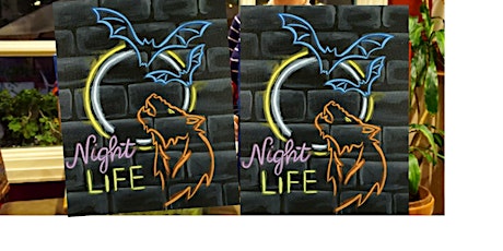 Night Life- Canvas bachelorette party - paint with Marian